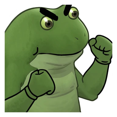 bufo is throwing punches sticker