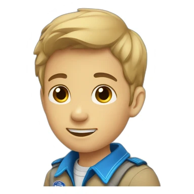 Scout boy with a blue scout shirt sticker