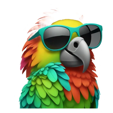 Parrot wearing sunglasses sticker