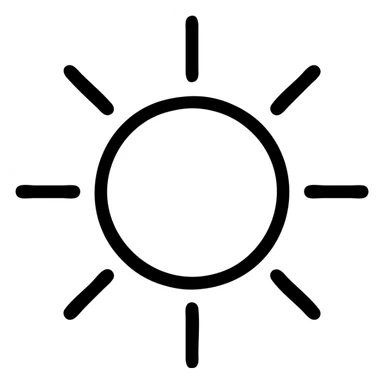 simple pink sun icon sticker