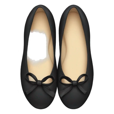 black ballet flats with bows sticker