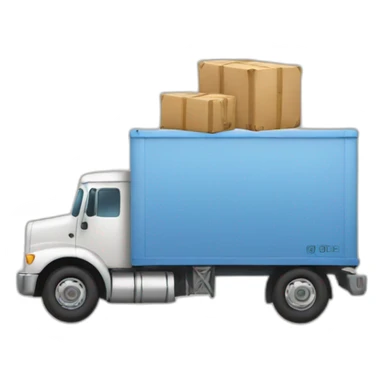 moving truck with suitcases in it sticker