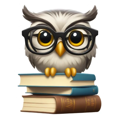 Nerd owl sticker