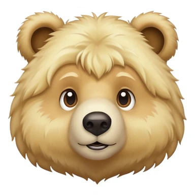 Blond bear face  sticker