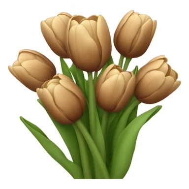 Bouquet of brown tulips  sticker