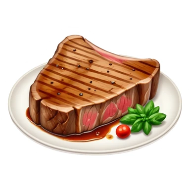 Plate of t bone steak  sticker