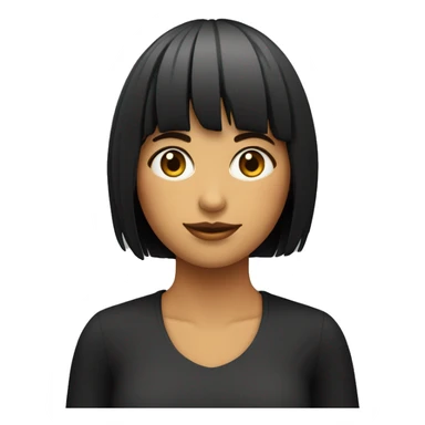 chica de elo rio negro con flequillo piel blana sticker