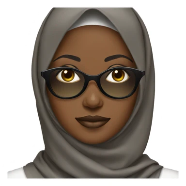 African woman hijab sunglasses  sticker