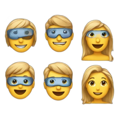 create me a group of emojis that represent what customer service should be, one emoji for "we understand,  one for " peer driven." one for " support." sticker