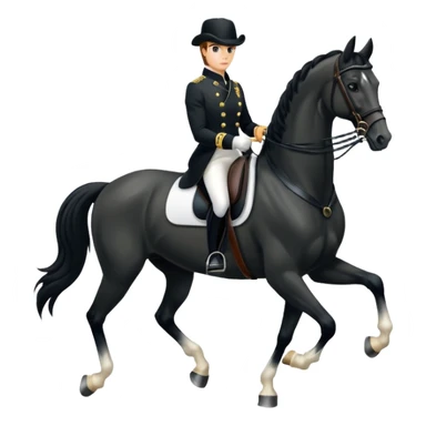Dressage horse without rider sticker