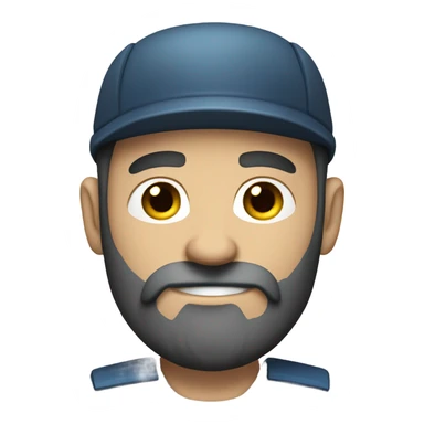 custodian with long beard, pale skin, abs  sticker