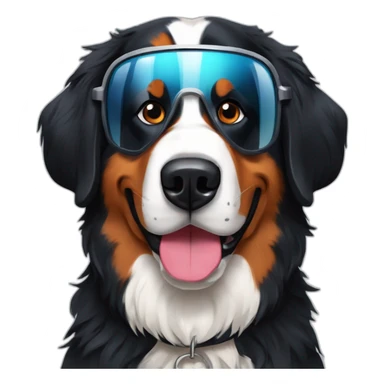 Bernese mountain dog and aksel lund svindal sticker