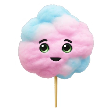 cotton candy made of grass sticker