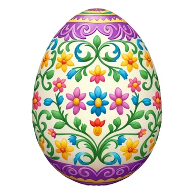 colorful easter egg with patterns sticker