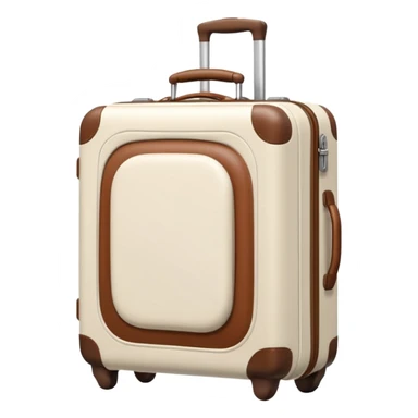 aesthetic ivory minimal suitcase sticker