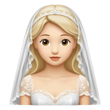 White wedding vail sticker