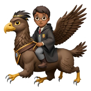 harry potter riding buckbeak sticker