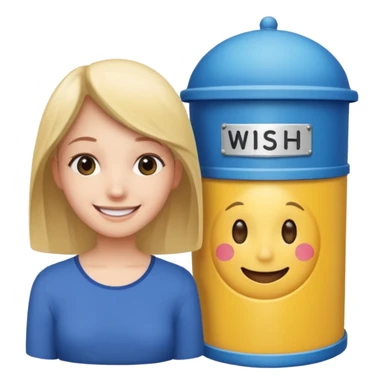 Human wish bin sticker