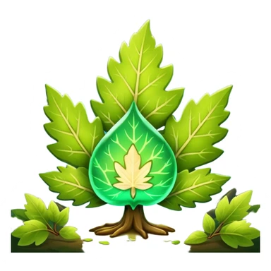 woodland spirit sending glowing leaf message sticker