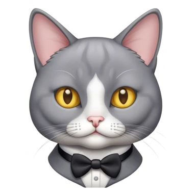 Grey tuxedo cat sticker