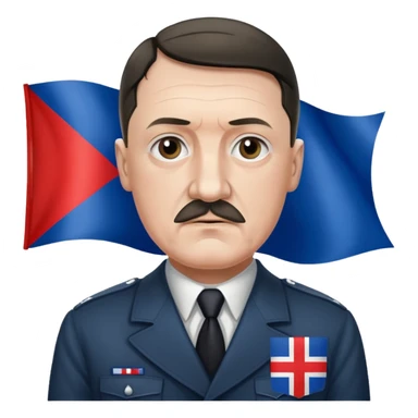 Adolf Hitler avec un drapeau français  sticker