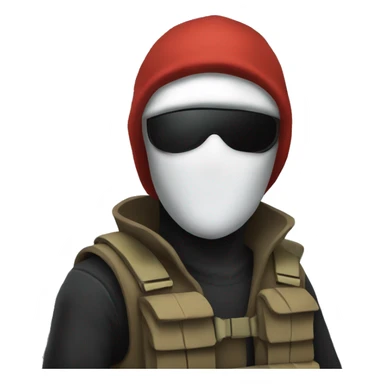 Mercenary with ski mask   sticker