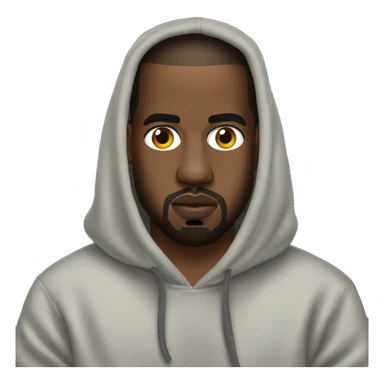 Kanye west in a hoodie sticker