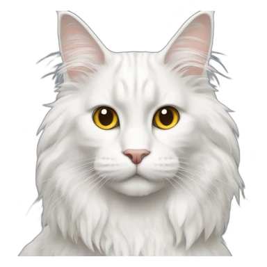 White Maine coon sticker