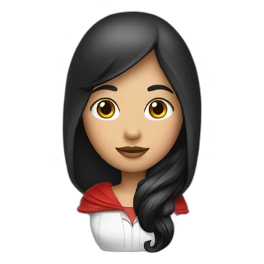 red-ridding-hood-long-straight-black-hair-with-white-streak-hair sticker