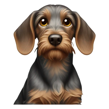 Wet wirehair dachhund sticker