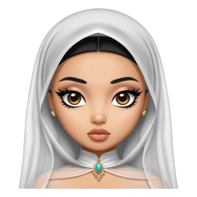 southeast asian beauty standard,  veil, pretty bratz baddie, black eyeliner sticker