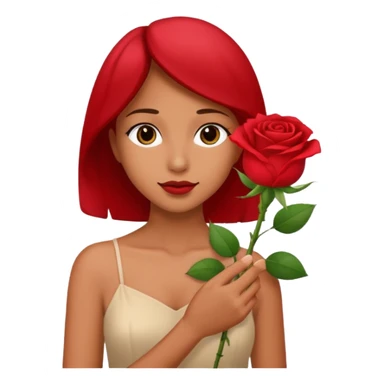 flower-holding person sticker