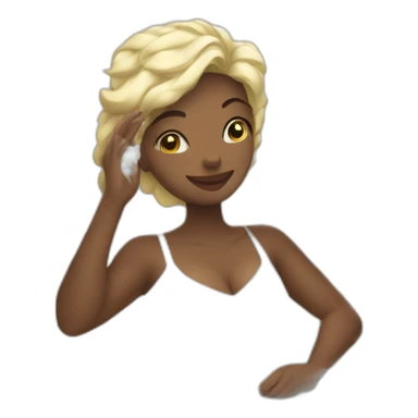 Mulher Lavando banheiro sticker