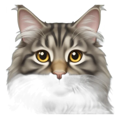 maine coon cat with golden face and white front paws sticker