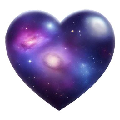 heart shape galaxy 3d sticker