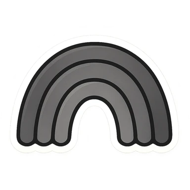 simple black rainbow sticker