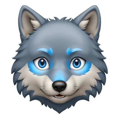 Wolf with blue eyes  sticker