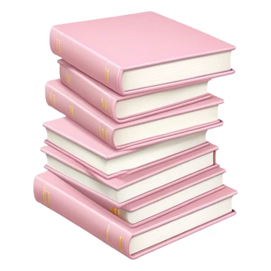 Stack of pale pink books sticker