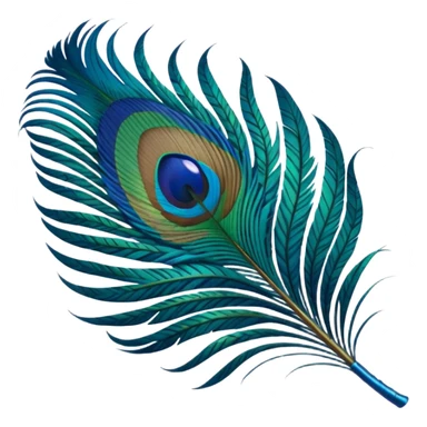 Peacock feather sticker