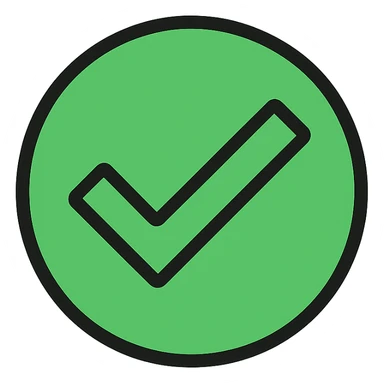 green check mark icon sticker