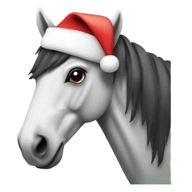 Horse with Santa hat sticker