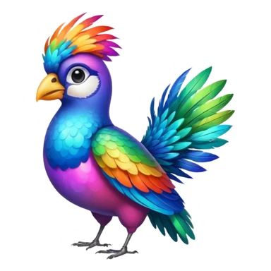 Bird with big balls sticker