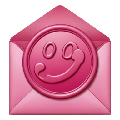 pink wax seal envelope sticker