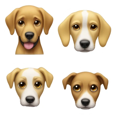 make an emoji with a dog and banana being sad about selective breeding with puppy faces sticker
