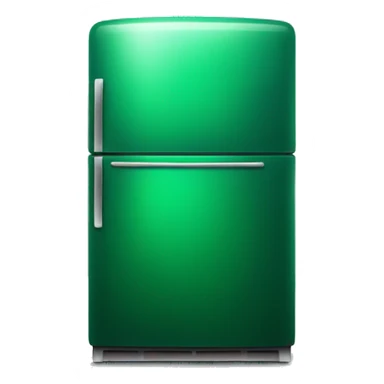 Realistic emerald green fridge  sticker