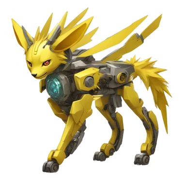 Futuristic mechanical Jolteon-mecha full body sticker