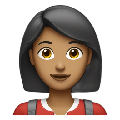 Manager girl red wears sticker