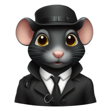 a black rat as a spy sticker