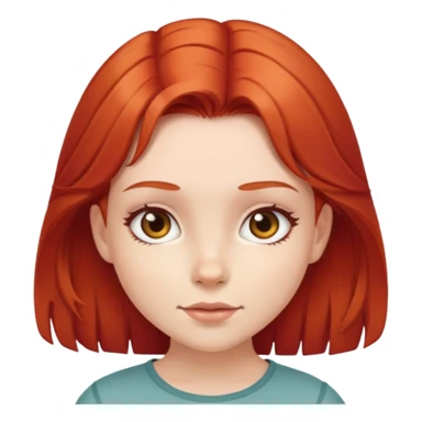 Cute girl red hair sticker