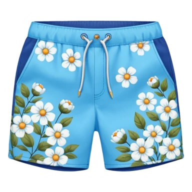 Blue floral shorts sticker